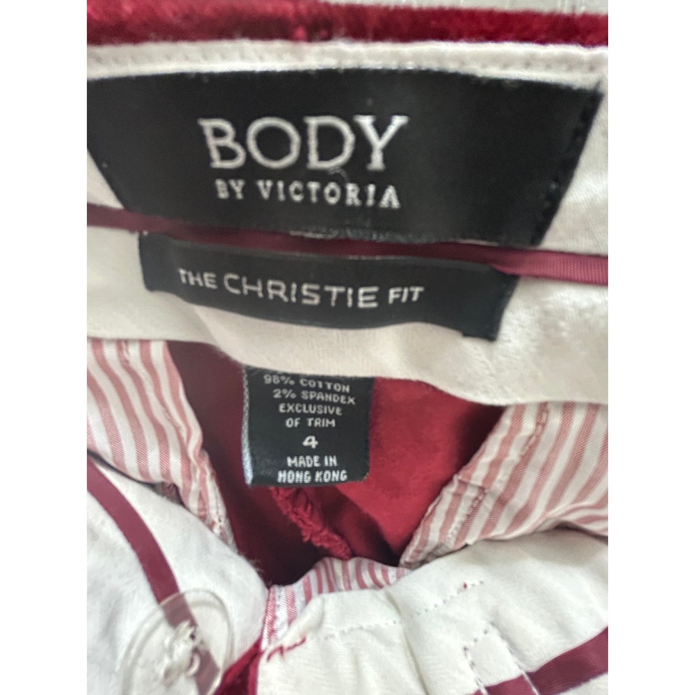 Vintage Body by Victoria Christie Fit Burgundy Velour Bootcut Pants Size 4 Y2K - Picture 3 of 5